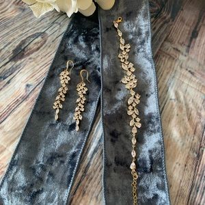 Earrings and matching bracelet